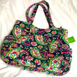 Vera Bradly Pleated Tote Petal Paisley